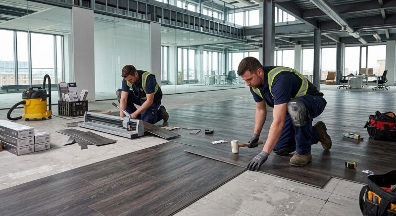 Our team working on Flooring Service projects in Wheaton, IL