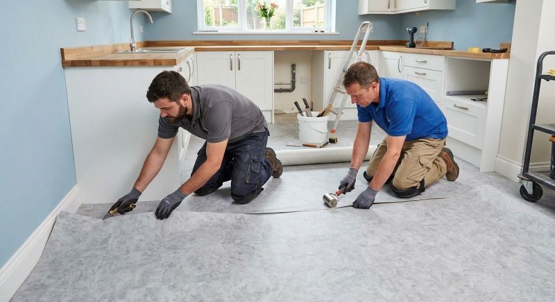 Sheet Linoleum Installation in Wheaton, IL